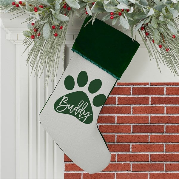 Pet Paw Personalized Pet Christmas Stockings - 27872