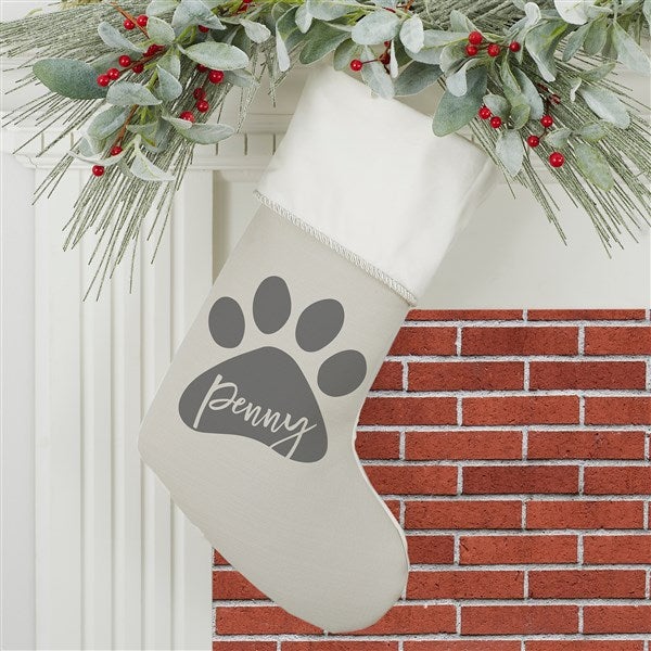 Pet Paw Personalized Pet Christmas Stockings - 27872