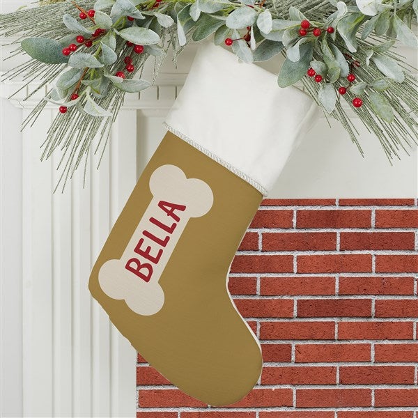 Dog Bone Personalized Dog Christmas Stockings - 27876