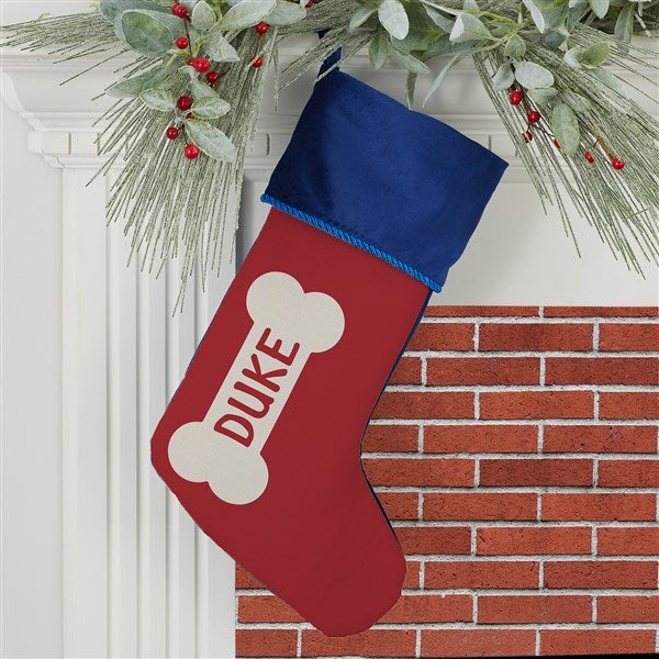 Dog Bone Personalized Dog Christmas Stockings - 27876