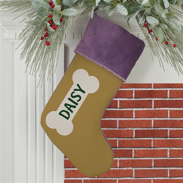 Dog Bone Personalized Dog Christmas Stockings - 27876