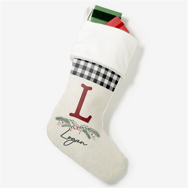 Festive Foliage Personalized Christmas Stockings - 27877