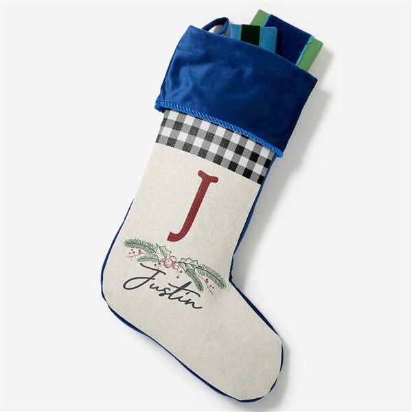 Festive Foliage Personalized Christmas Stockings - 27877