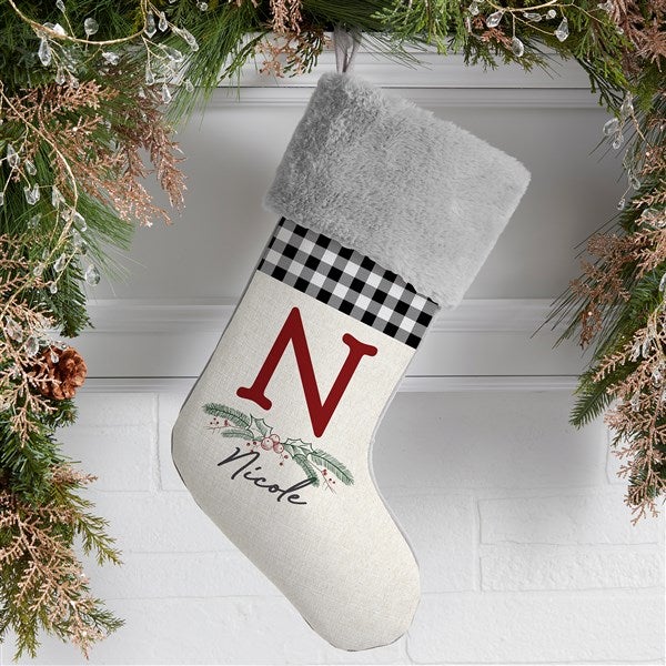 Festive Foliage Personalized Christmas Stockings - 27877