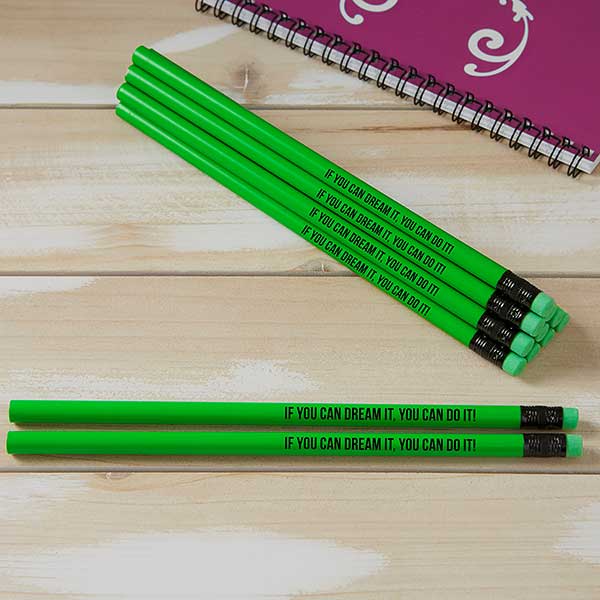 Write Your Own Neon Personalized Pencils - Sets of 12 - 27884