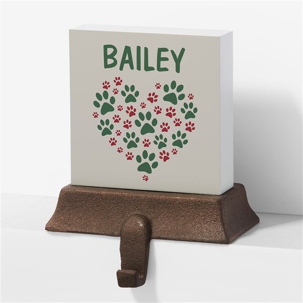 Paws On My Heart Personalized Christmas Pet Stocking Holder - 27887