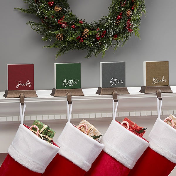 Scripty Name Personalized Christmas Stocking Holders - 27889