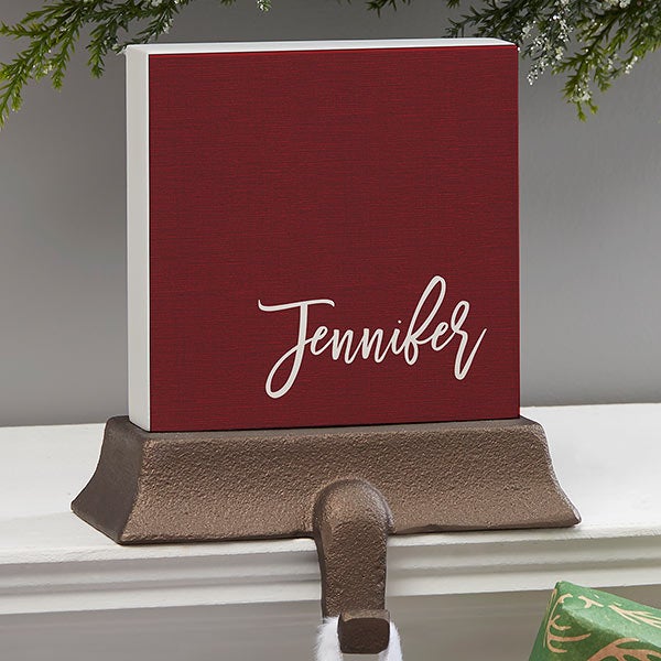 Scripty Name Personalized Christmas Stocking Holders - 27889