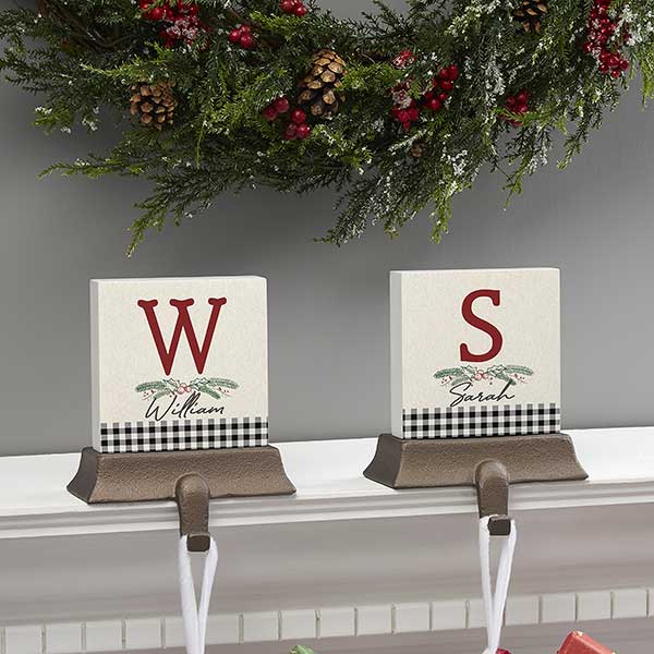 Festive Foliage Personalized Christmas Stocking Holders - 27890