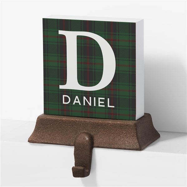 Christmas Plaid Personalized Christmas Stocking Holders - 27893