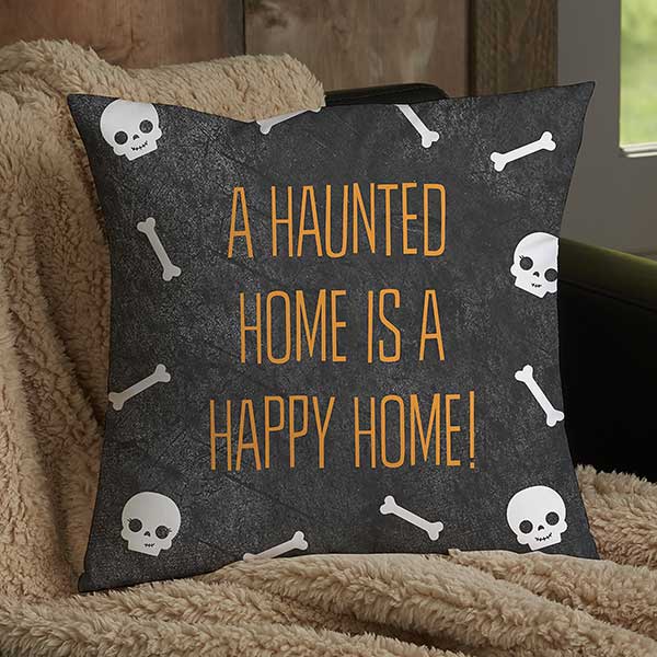 Skeleton Family Personalized Halloween Throw Pillows - 27913
