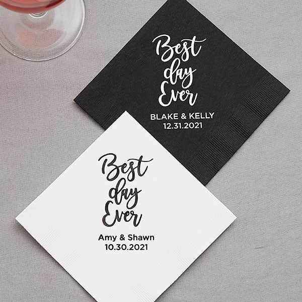 personalized wedding napkins