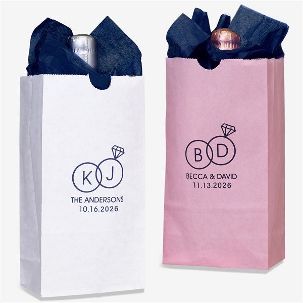 Wedding Rings Personalized Goodie Bags - 27991D
