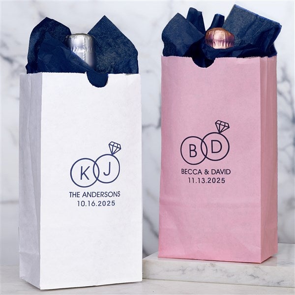 Wedding Rings Personalized Goodie Bags - 27991D
