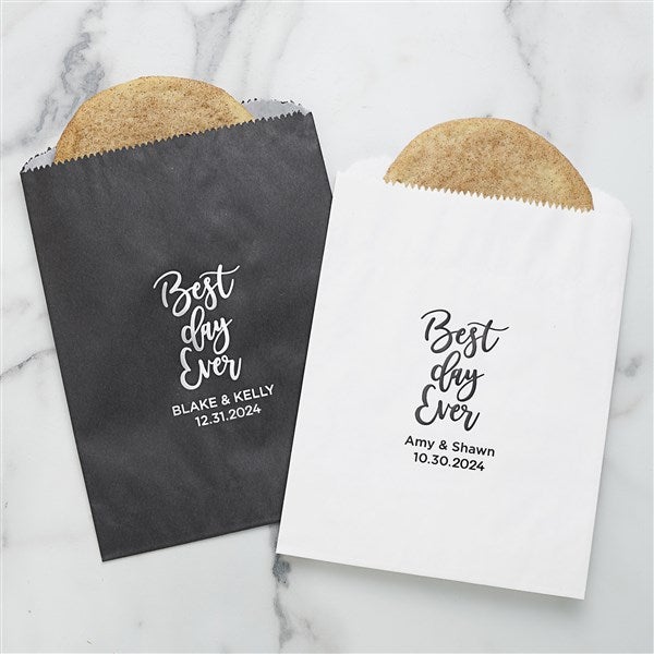 Best Day Ever Personalized Wedding Favor Bags - 27994D