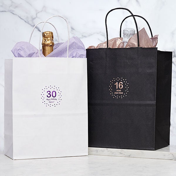 Birthday Confetti Personalized Shopping Bags - 28004D