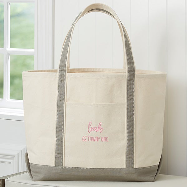 Scripty Style Weekender Embroidered Totes - 28034