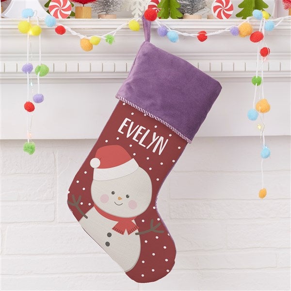 Holly Jolly Characters Personalized Polar Bear Christmas Stockings - 28054