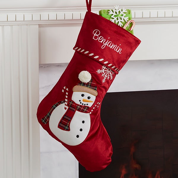 Candy Cane Character Personalized Christmas Stockings - 28066