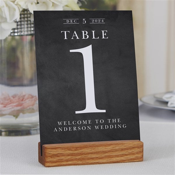 Moody Chic Personalized Wedding Table Number Cards - 28081