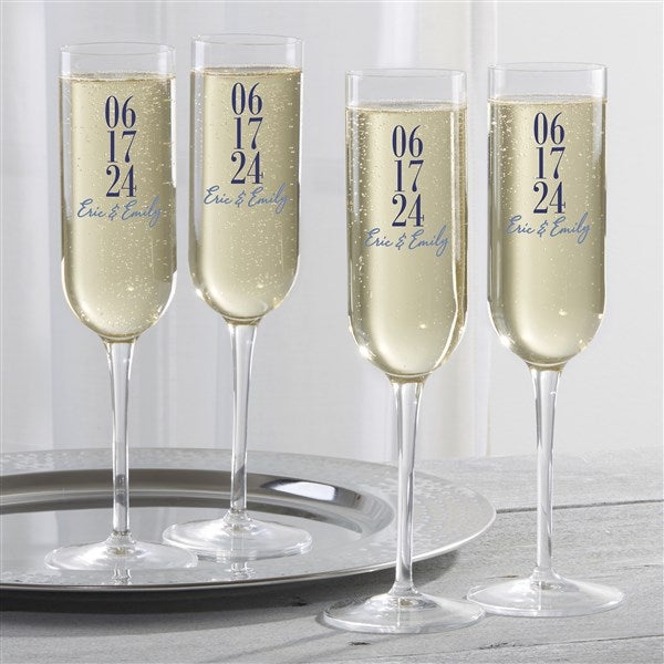 The Big Day Personalized Wedding Champagne Flutes - 28086