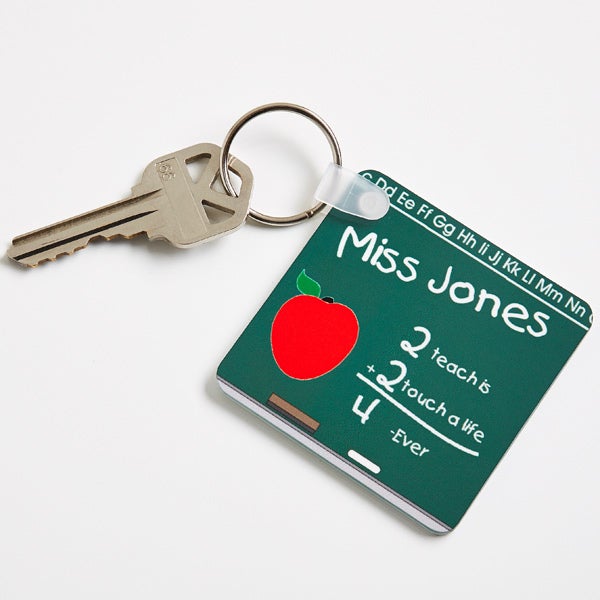 Personalized Teacher Chalkboard Keychain - 2810