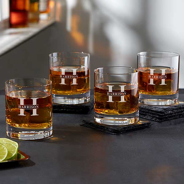 Luigi Bormioli® Engraved Whiskey Glasses