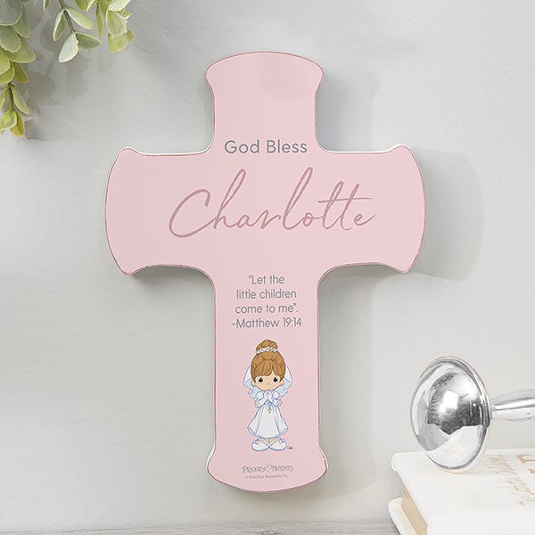 Precious Moments Her First Communion Personalized Cross - 28107
