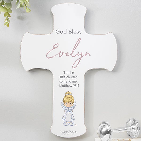 Precious Moments Her First Communion Personalized Cross - 28107