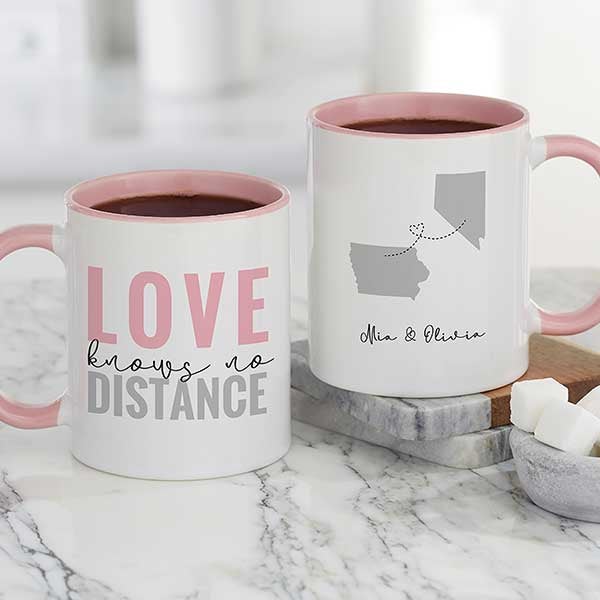 Love Knows No Distance Personalized Coffee Mugs - 28157