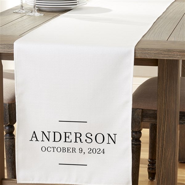 Established Name Personalized Wedding Table Runners - 28159