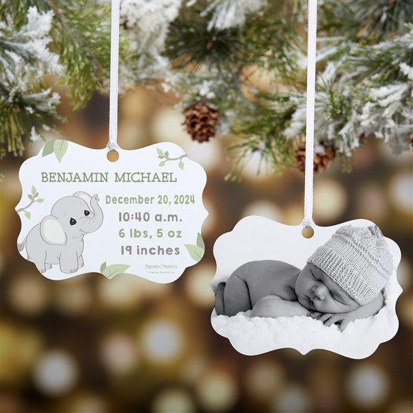 Precious Earth Birth Announcement Photo Ornament by Precious Moments - 28180