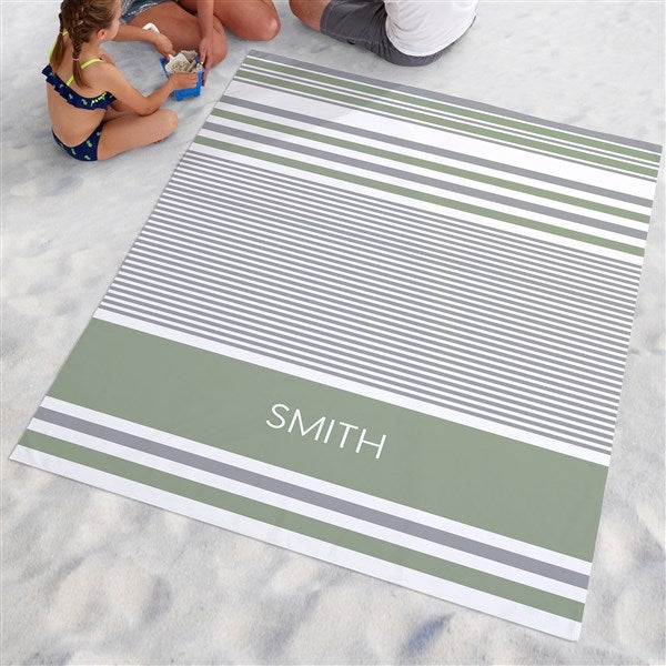 Turkish Stripes Personalized Beach Blankets - 28198