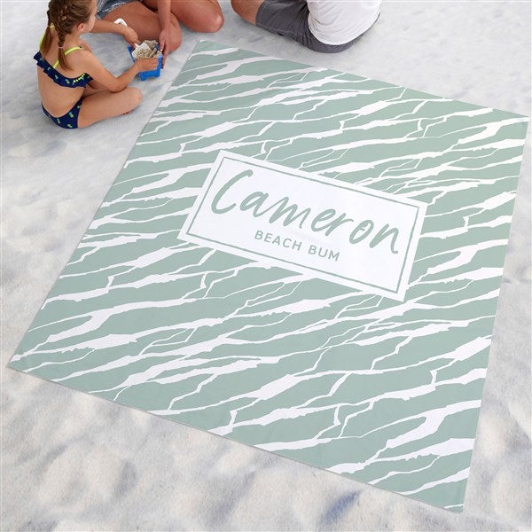 Hand Drawn Pattern Personalized Beach Blankets