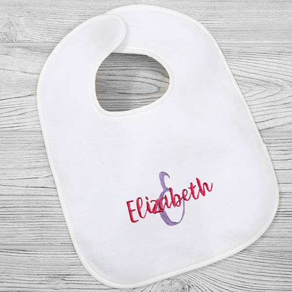 ANY NAME Toddler Gift Cute. Baby Shower Bib Personalised Embroidered Baby 