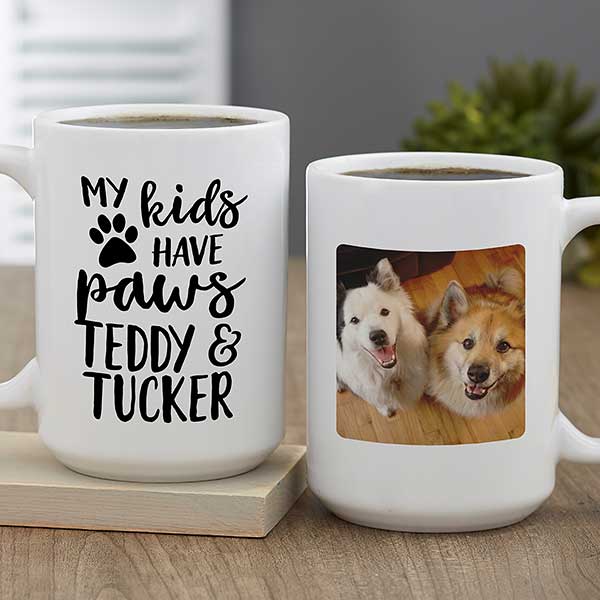 My Kids Have Paws Personalized Coffee Mugs - 28213