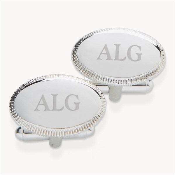 Personalized Silver Cufflinks - Monogram Elite Collection - 2822