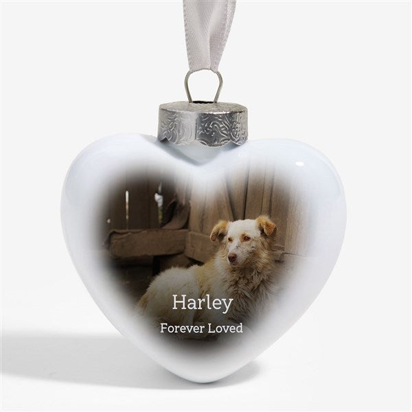 Pet Memorial Personalized Photo Deluxe Heart Ornament - 28227