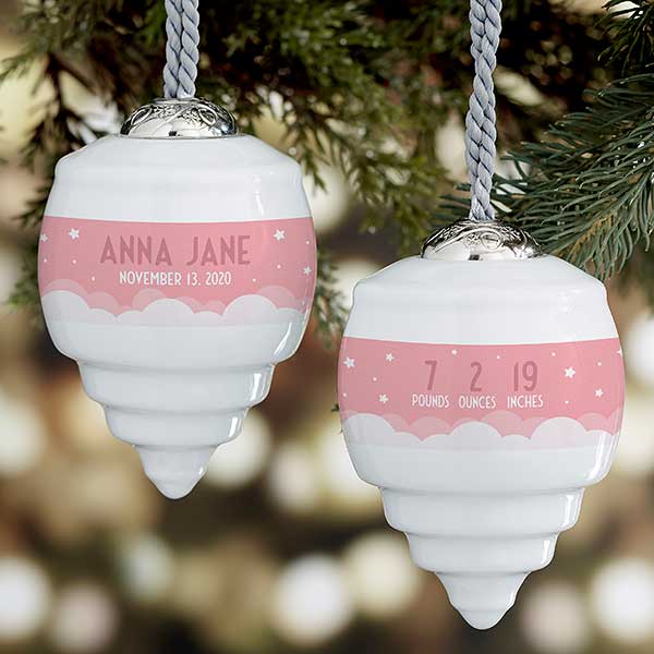 baby girl first christmas ornament