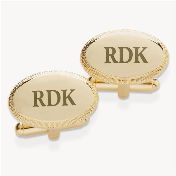 Personalized Gold Cufflinks - Monogram Elite Collection - 2823