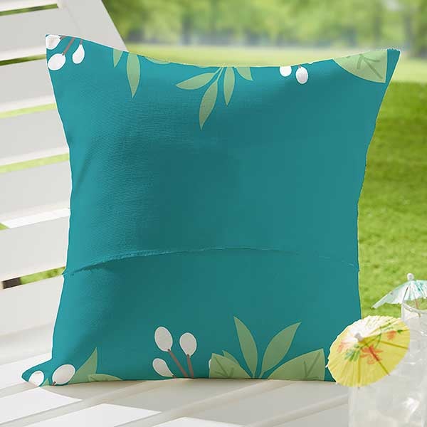 Summer Florals Personalized Outdoor Throw Pillows