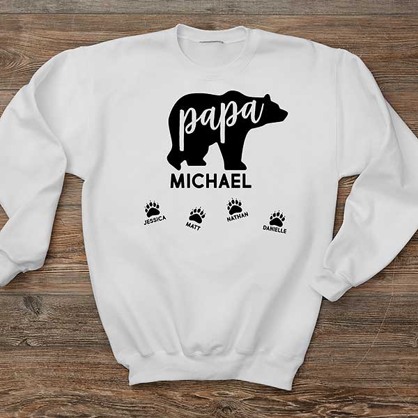 Papa Bear Personalized Men's Sweatshirts - 28273