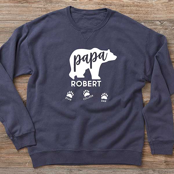 Papa Bear Personalized Men's Sweatshirts - 28273