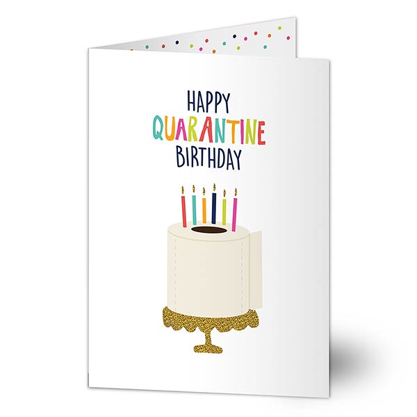 Happy Quarantine Birthday Personalized Cards