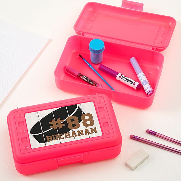 Personalized Hockey Pencil Box - 28311