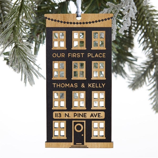 Our First Christmas Engraved Wood Ornament photo 2