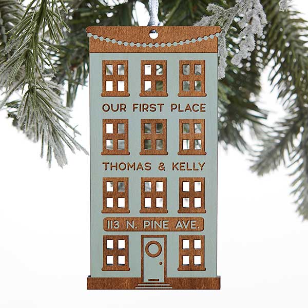 Our First Place Personalized Wood Ornaments - 28319