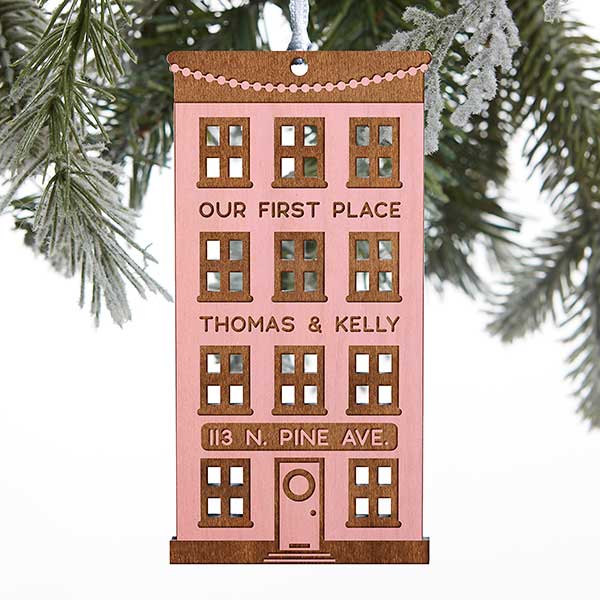 Our First Place Personalized Wood Ornaments - 28319