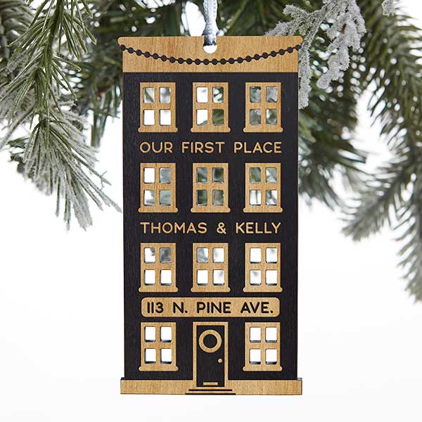 Our First Place Personalized Wood Ornaments - 28319