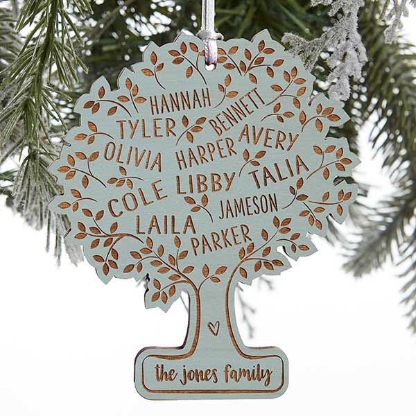Family Tree Of Life Personalized Wood Ornaments - 28322